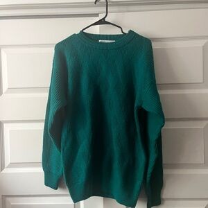 Vintage 100% Wool Yves Saint Laurent Turquoise Pullover Sweater